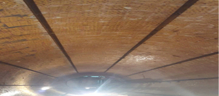 湖北某烧结厂圆筒混淆机使用1xBET耐磨陶瓷衬板